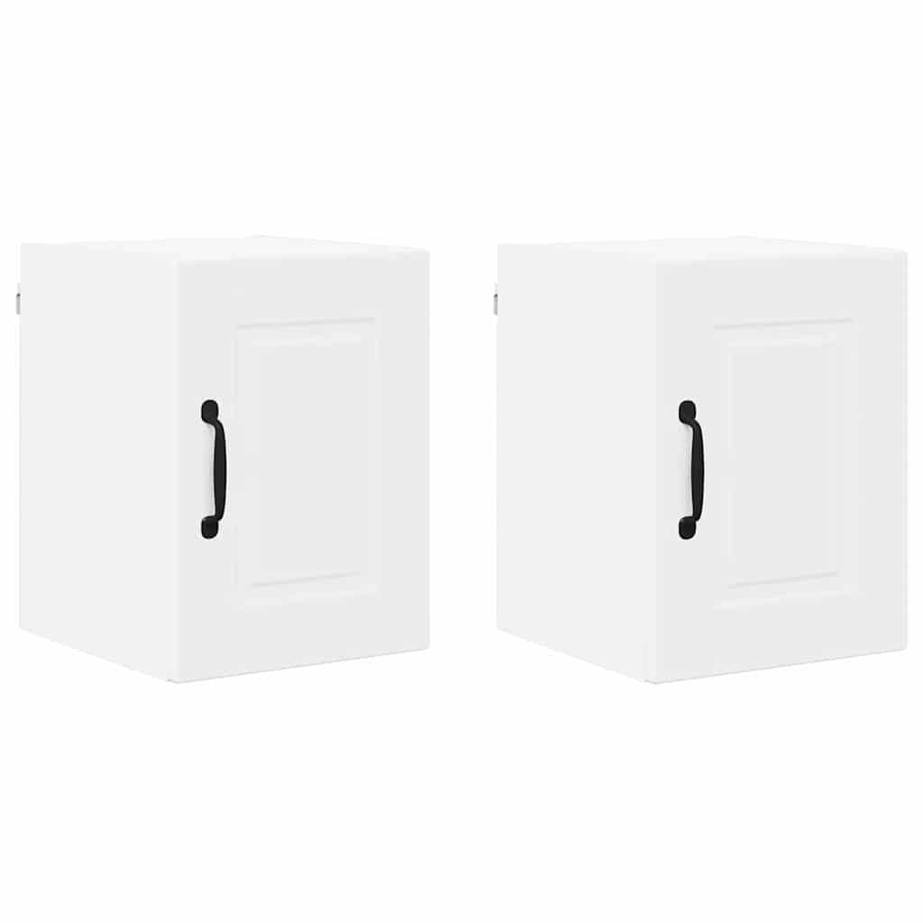 vidaXL Κρεμαστό ντουλάπι κουζίνας με ράφι 2 pcs Λευκό 30 x 31 x 40 εκ.