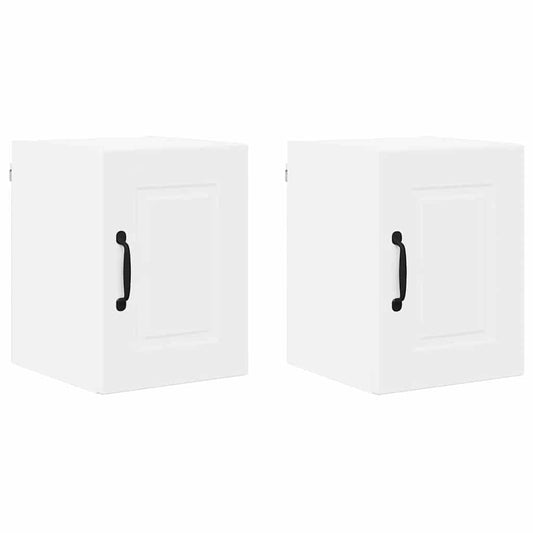 vidaXL Κρεμαστό ντουλάπι κουζίνας με ράφι 2 pcs Λευκό 30 x 31 x 40 εκ.