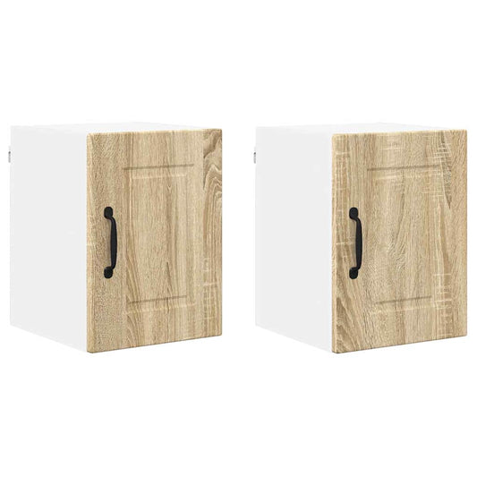 vidaXL Κρεμαστό ντουλάπι κουζίνας 2 pcs Δρύς Sonoma 30 x 31 x 40 εκ.