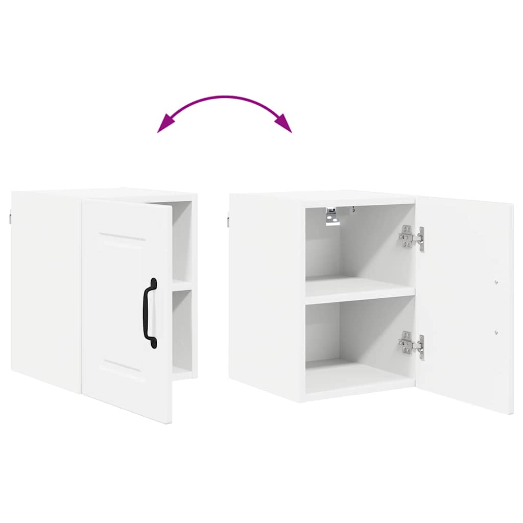 vidaXL Κρεμαστό ντουλάπι κουζίνας με ράφι Υψηλής γυαλάδας λευκό