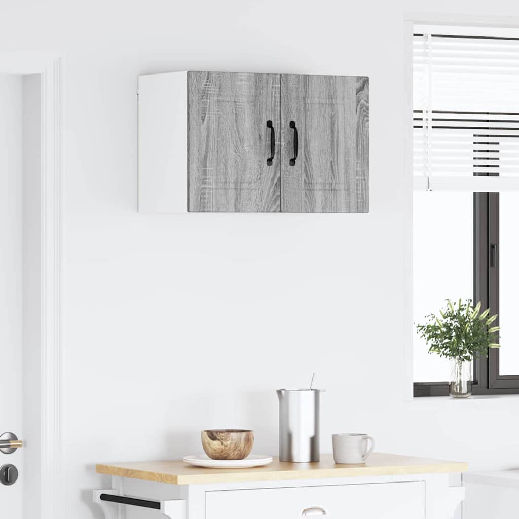 vidaXL Κρεμαστό ντουλάπι κουζίνας 2 pcs Γκρίζο Σονομα 30 x 31 x 40 εκ.