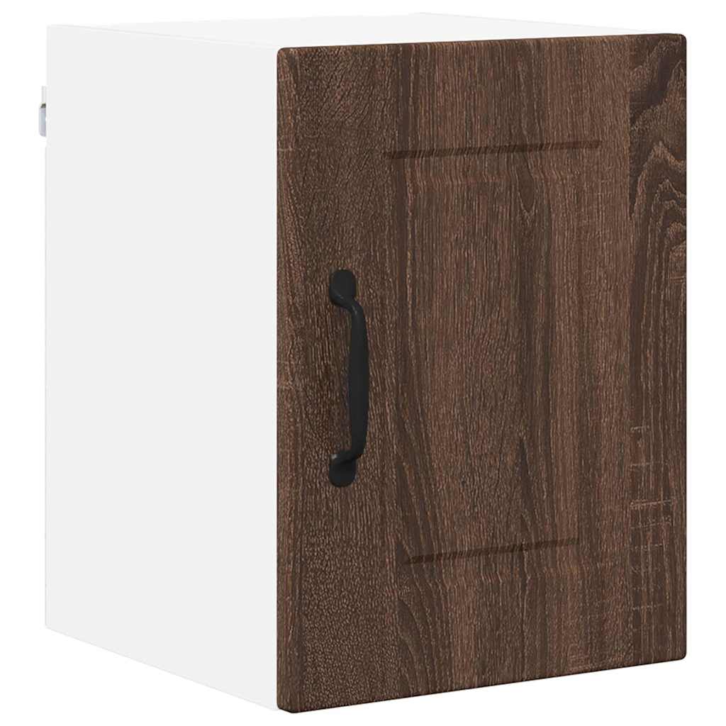 vidaXL Κρεμαστό ντουλάπι κουζίνας με ράφι Καφέ δρυς 30 x 31 x 40 εκ.