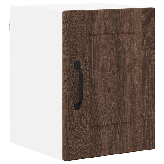 vidaXL Κρεμαστό ντουλάπι κουζίνας με ράφι Καφέ δρυς 30 x 31 x 40 εκ.