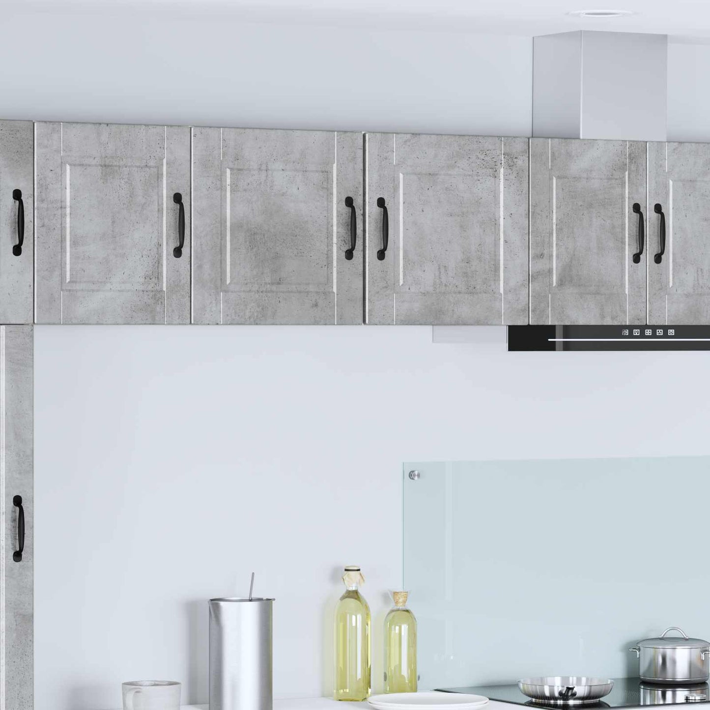 vidaXL Ντουλάπα Κουζίνας με ράφι 2 pcs Σκυρόδεμα Γκρι 40 x 31 x 40 εκ.