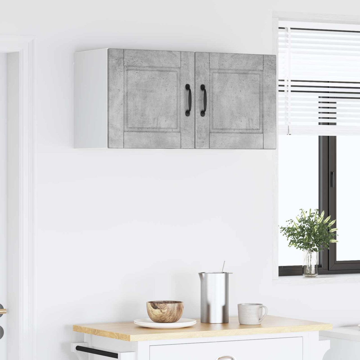 vidaXL Ντουλάπα Κουζίνας με ράφι 2 pcs Σκυρόδεμα Γκρι 40 x 31 x 40 εκ.