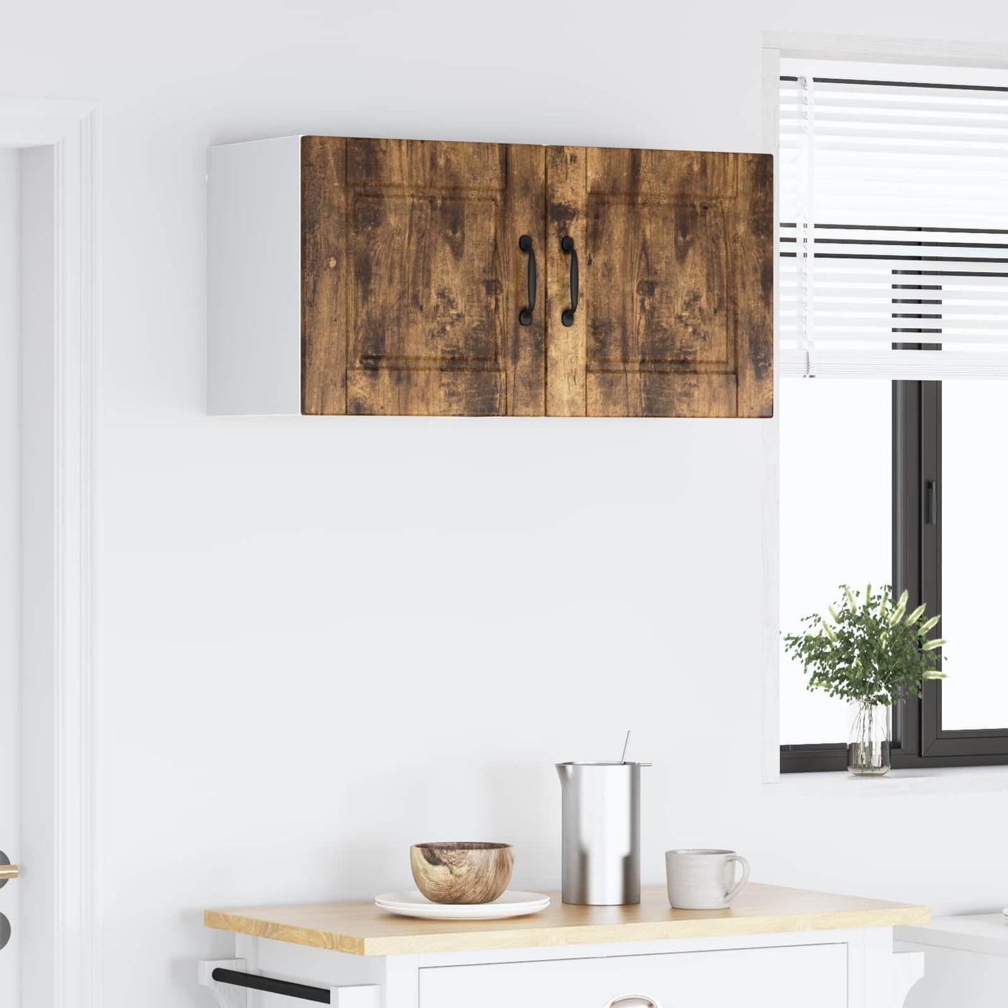 vidaXL Ντουλάπα Κουζίνας με ράφι 2 pcs Καπνιστό Δρύς 40 x 31 x 40 εκ.