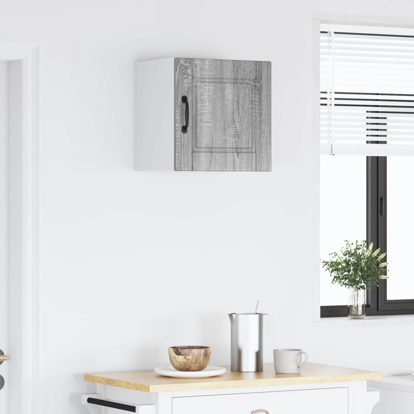 vidaXL Ντουλάπα Κουζίνας με ράφι Γκρίζο Σονομα 40 x 31 x 40 εκ.