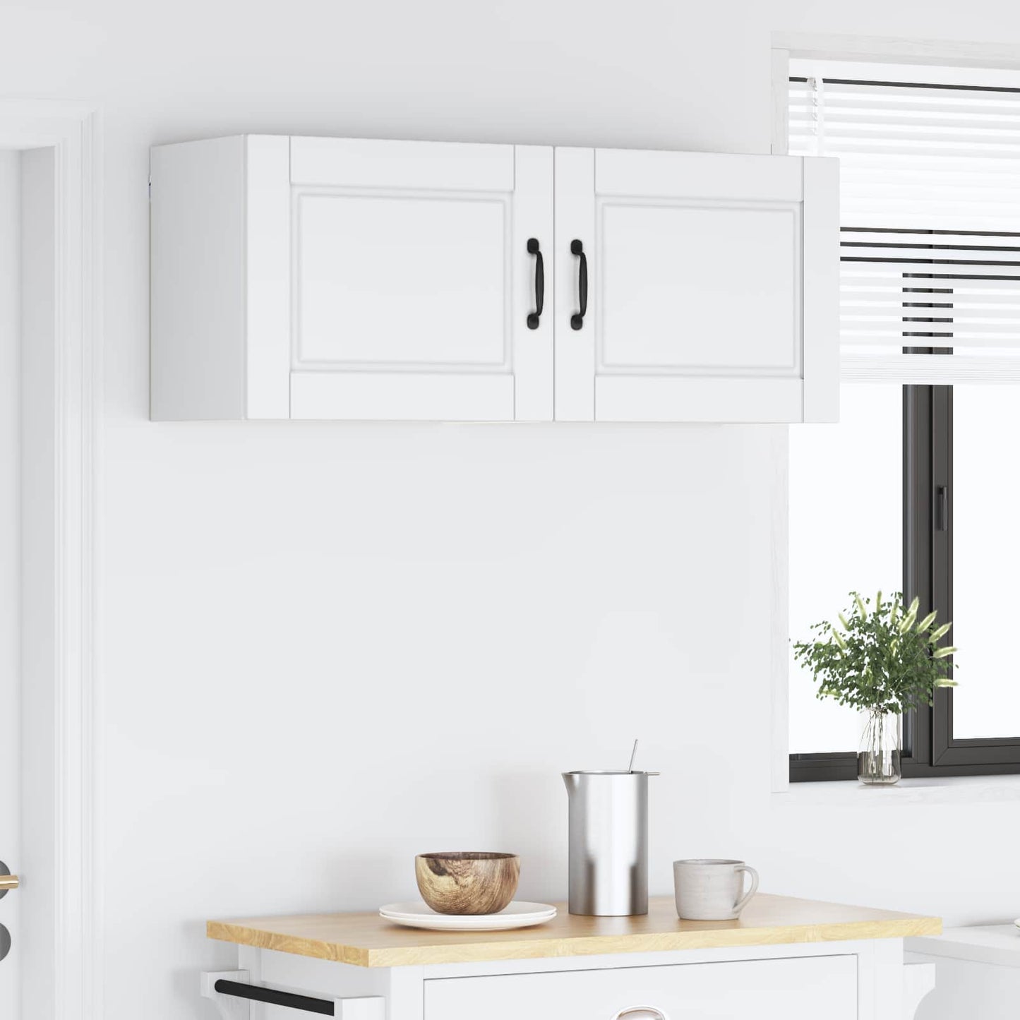 vidaXL Ντουλάπα Κουζίνας με ράφι με πόρτα 2 pcs Λευκό 50 x 31 x 40 εκ.