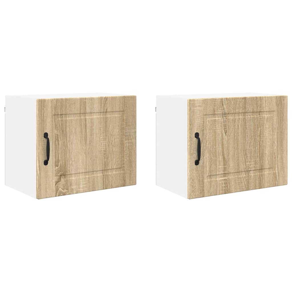 vidaXL Κρεμαστό ντουλάπι κουζίνας 2 pcs Δρύς Sonoma 50 x 31 x 40 εκ.