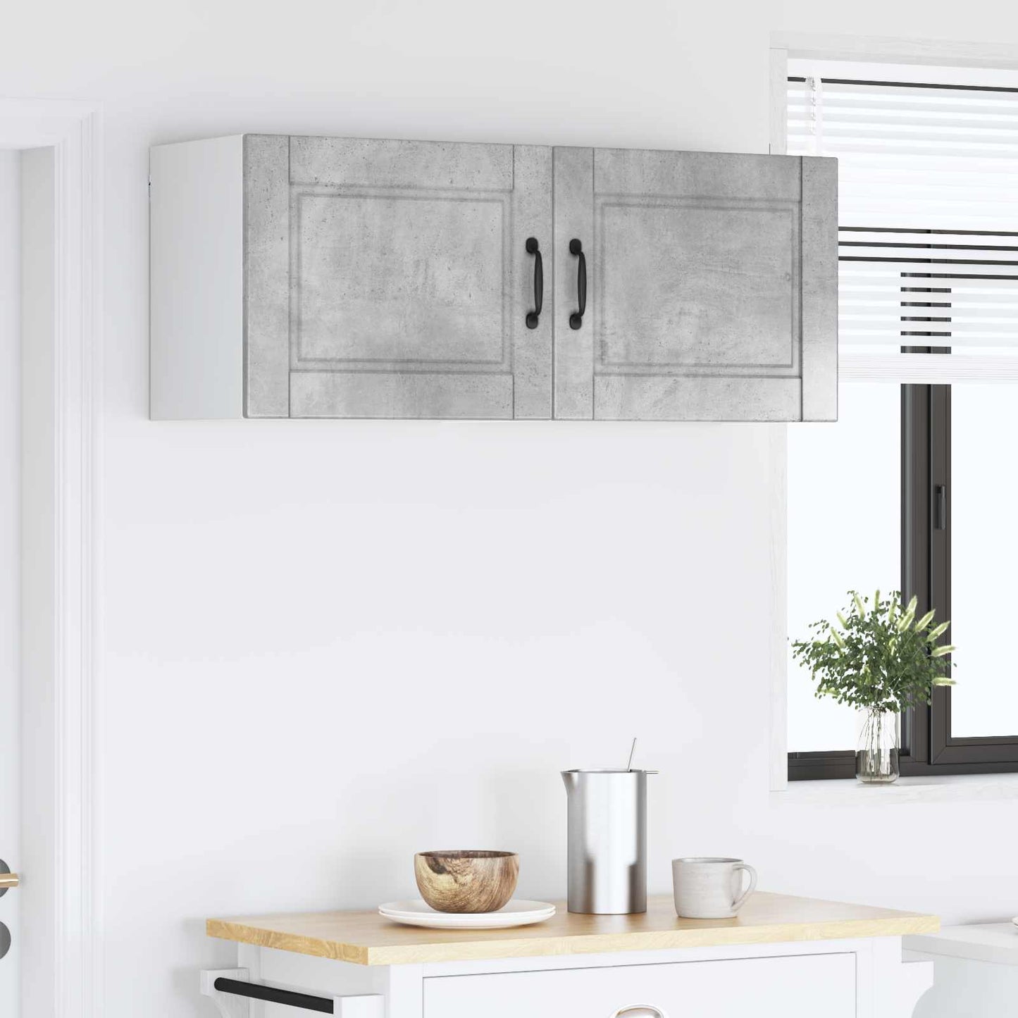 vidaXL Ντουλάπα Κουζίνας με ράφι 2 pcs Σκυρόδεμα Γκρι 50 x 31 x 40 εκ.