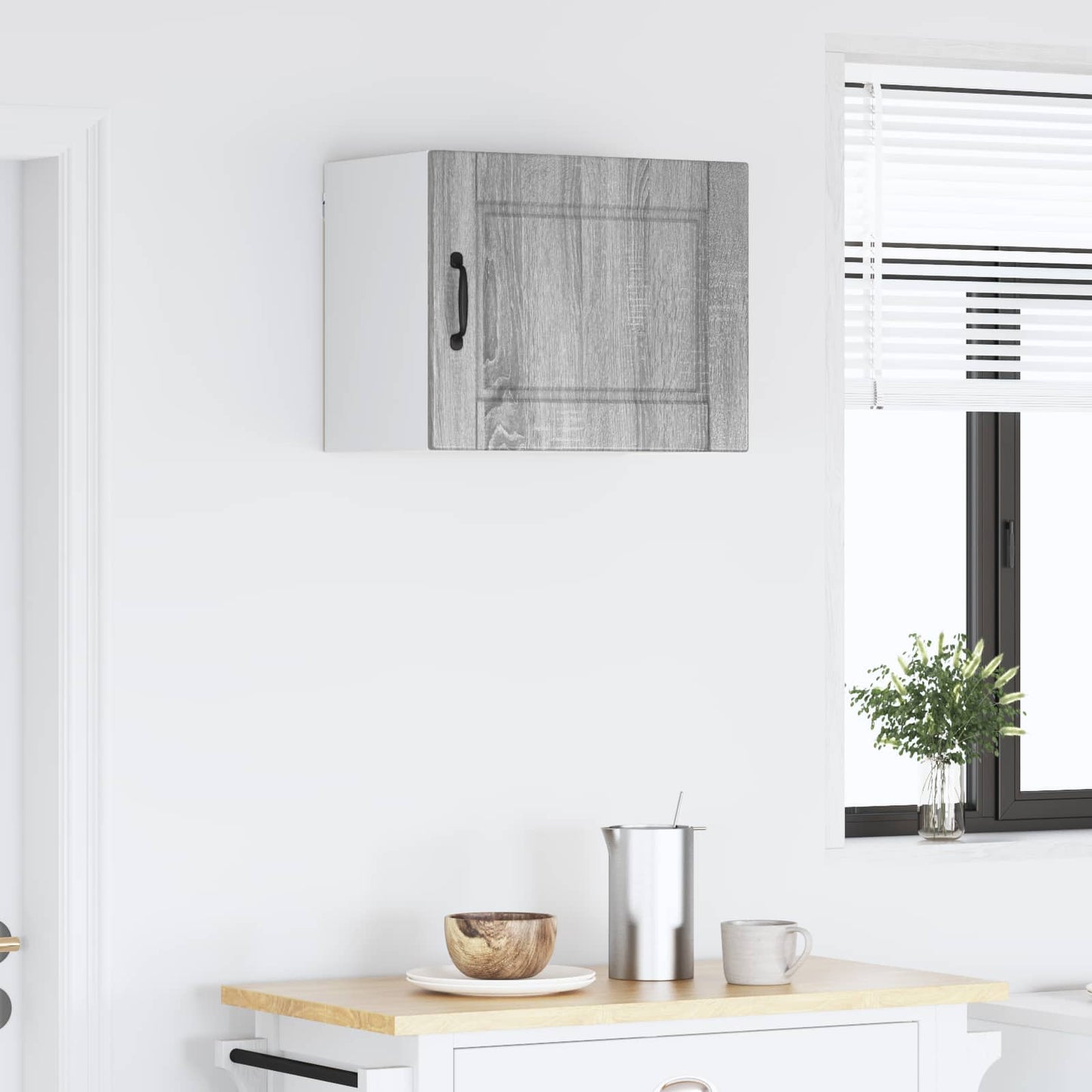 vidaXL Ντουλάπα Κουζίνας με ράφι Γκρίζο Σονομα 50 x 31 x 40 εκ.