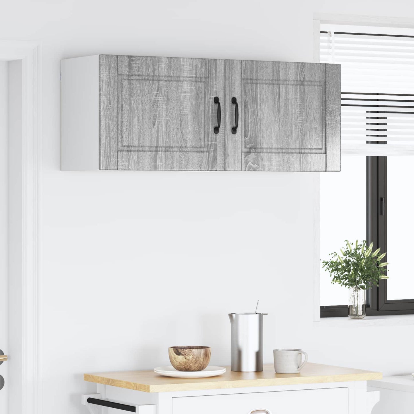 vidaXL Ντουλάπα Κουζίνας με ράφι 2 pcs Γκρίζο Σονομα 50 x 31 x 40 εκ.