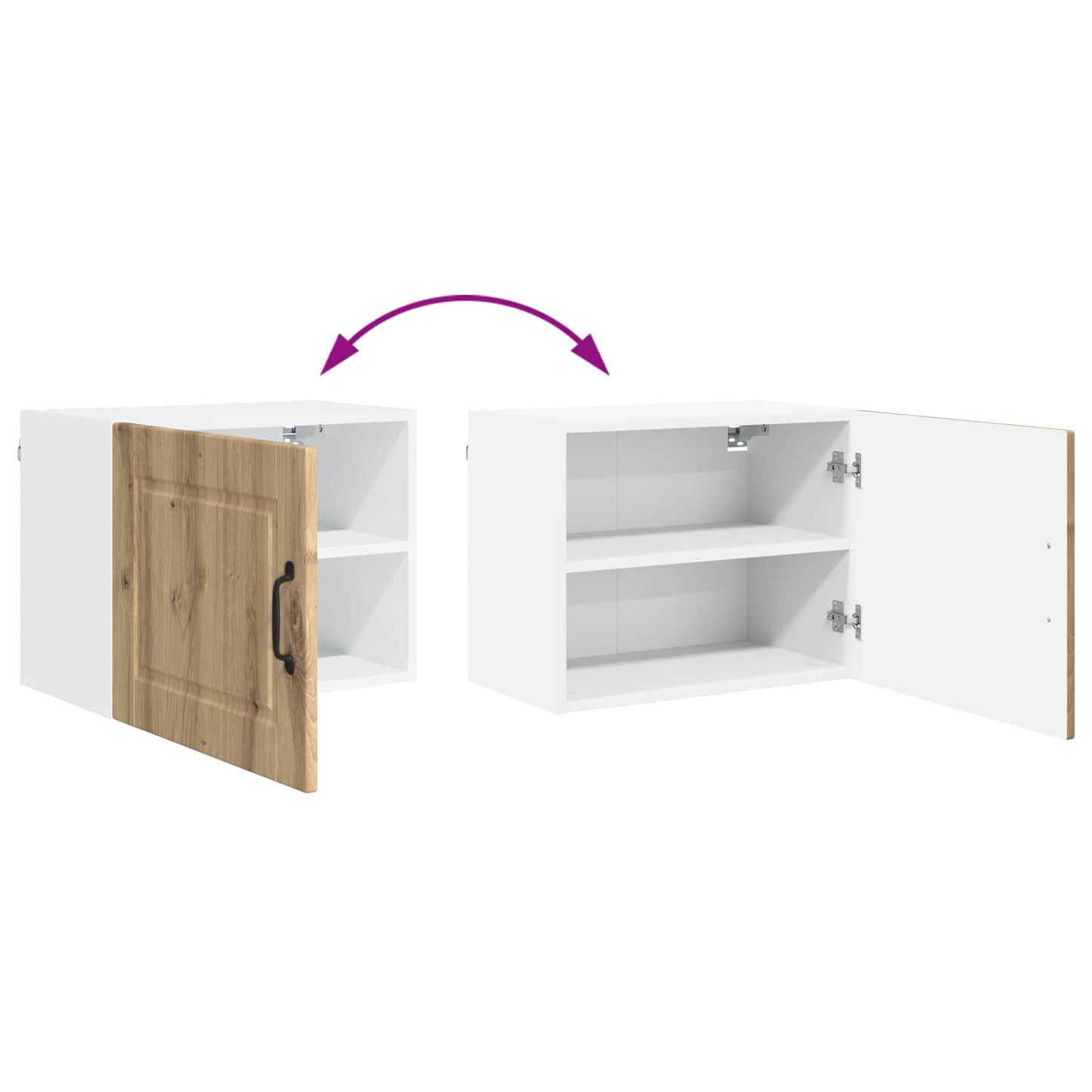 vidaXL Ντουλάπα Κουζίνας με ράφι 2 pcs Artisan Oak 50 x 31 x 40 εκ.