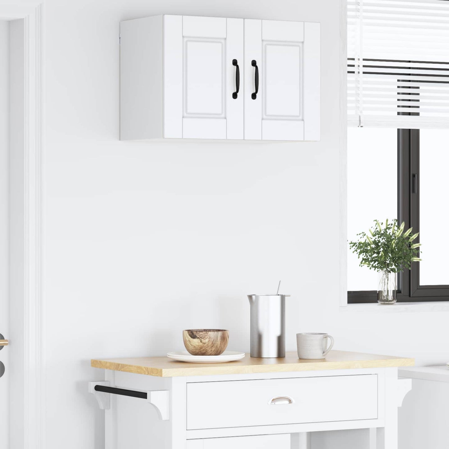 vidaXL Ντουλάπα Κουζίνας Λευκό 60 x 31 x 40 εκ Επεξεργασμένο ξύλο