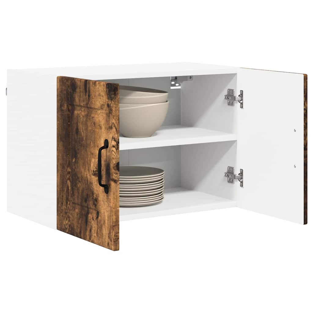 vidaXL Κρεμαστό ντουλάπι κουζίνας 2 pcs Καπνιστό Δρύς 60 x 31 x 40 εκ