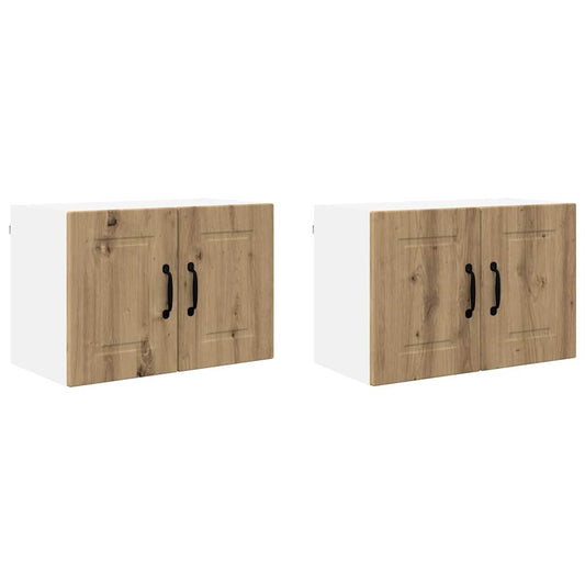 vidaXL Κρεμαστό ντουλάπι κουζίνας 2 pcs Artisan Oak 60 x 31 x 40 εκ
