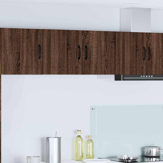 vidaXL Κρεμαστό ντουλάπι κουζίνας με ράφι Καφέ δρυς 80 x 31 x 40 εκ