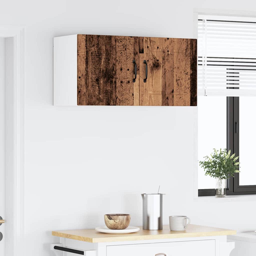 vidaXL Κρεμαστό ντουλάπι κουζίνας με ράφι Παλιό Ξύλο 80 x 31 x 40 εκ