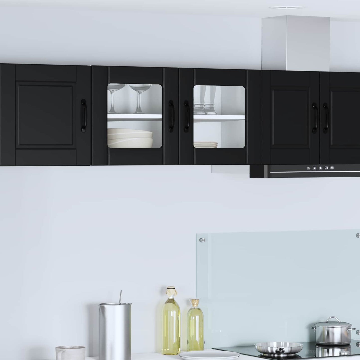 vidaXL Ντουλάπα Κουζίνας Μαύρο 80 x 31 x 40 εκ Επεξεργασμένο ξύλο