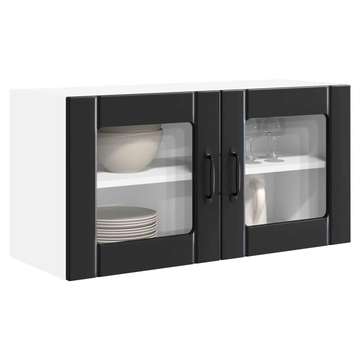 vidaXL Ντουλάπα Κουζίνας Μαύρο 80 x 31 x 40 εκ Επεξεργασμένο ξύλο