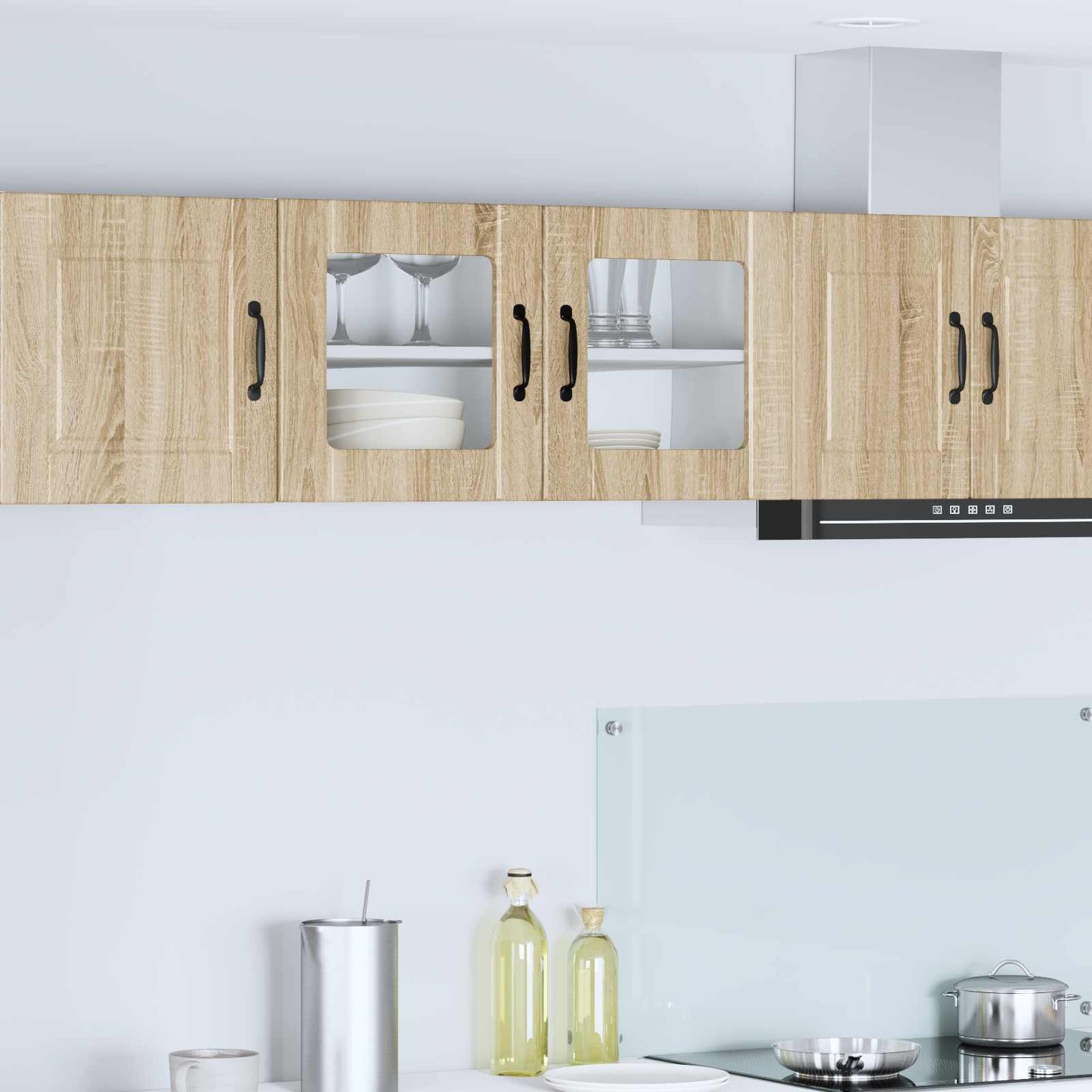 vidaXL Κρεμαστό ντουλάπι κουζίνας με ράφι Δρύς Sonoma 80 x 31 x 40 εκ