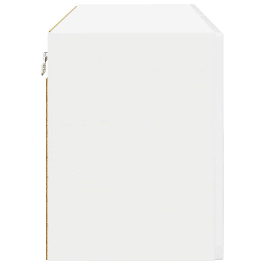 vidaXL Ντουλάπα Κουζίνας με ράφι Υψηλής γυαλάδας λευκό 80 x 31 x 40 εκ