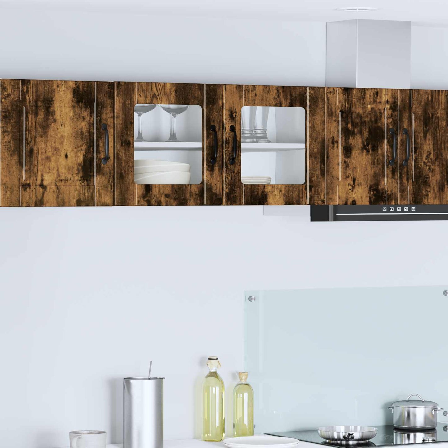 vidaXL Ραφιέρα τοίχου PORTO Καπνιστό Δρύς 80 x 31 x 40 εκ