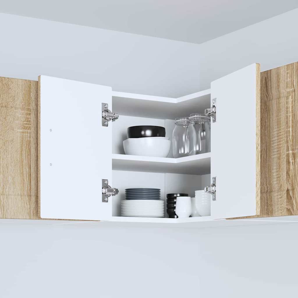 vidaXL Κρεμαστό ντουλάπι κουζίνας με ράφι Δρύς Sonoma 57 x 57 x 40 εκ.