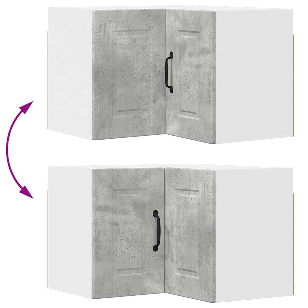 vidaXL Κρεμαστό ντουλάπι κουζίνας Σκυρόδεμα Γκρι 57 x 57 x 40 εκ.