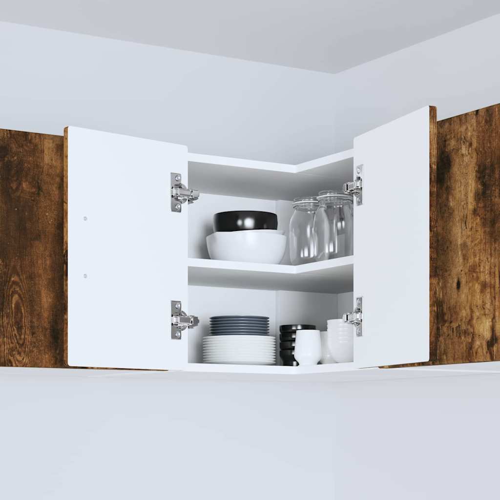 vidaXL Κρεμαστό ντουλάπι κουζίνας Καπνιστό Δρύς 57 x 57 x 40 εκ.