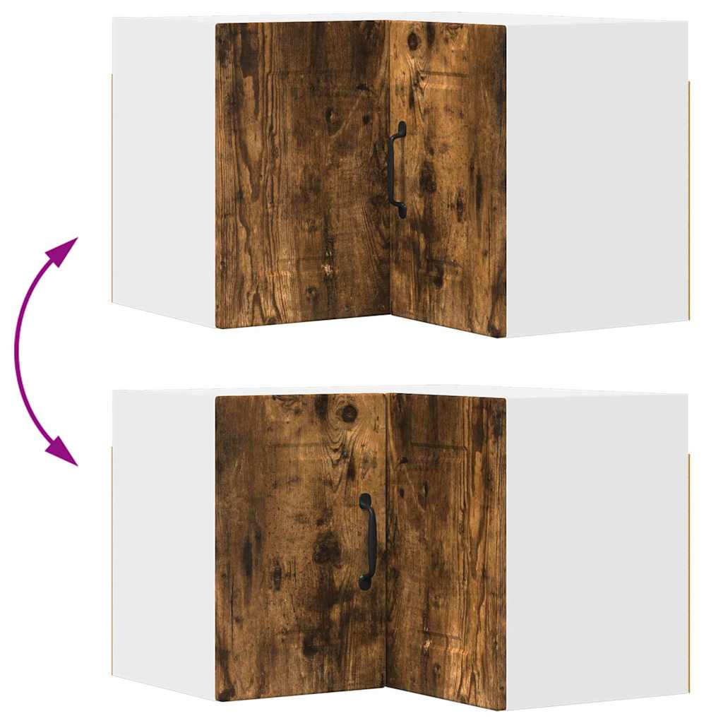 vidaXL Κρεμαστό ντουλάπι κουζίνας Καπνιστό Δρύς 57 x 57 x 40 εκ.