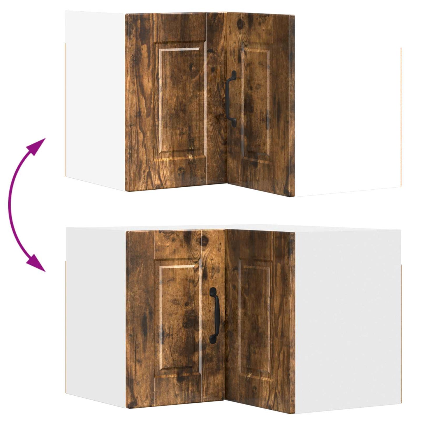 vidaXL Ντουλάπα Κουζίνας με ράφι Καπνιστό Δρύς 57 x 57 x 40 εκ.