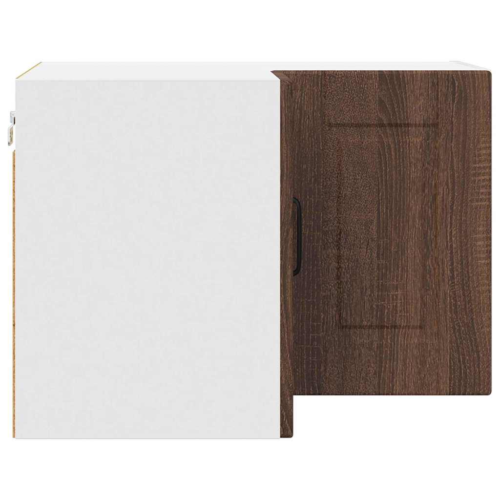 vidaXL Κρεμαστό ντουλάπι κουζίνας με ράφι Καφέ δρυς 57 x 57 x 40 εκ.