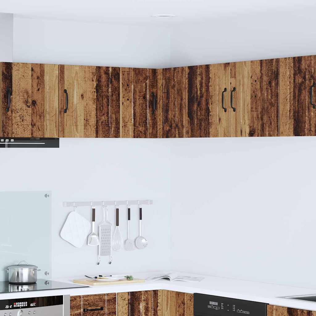 vidaXL Κρεμαστό ντουλάπι κουζίνας με ράφι Παλιό Ξύλο 57 x 57 x 40 εκ.