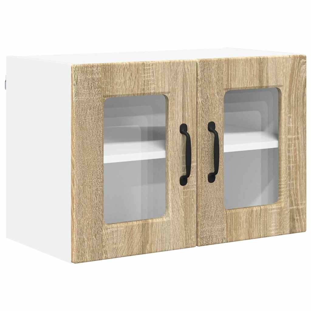 vidaXL Κρεμαστό ντουλάπι κουζίνας 2 pcs Δρύς Sonoma 60 x 31 x 40 εκ
