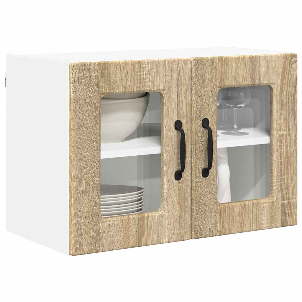 vidaXL Κρεμαστό ντουλάπι κουζίνας 2 pcs Δρύς Sonoma 60 x 31 x 40 εκ