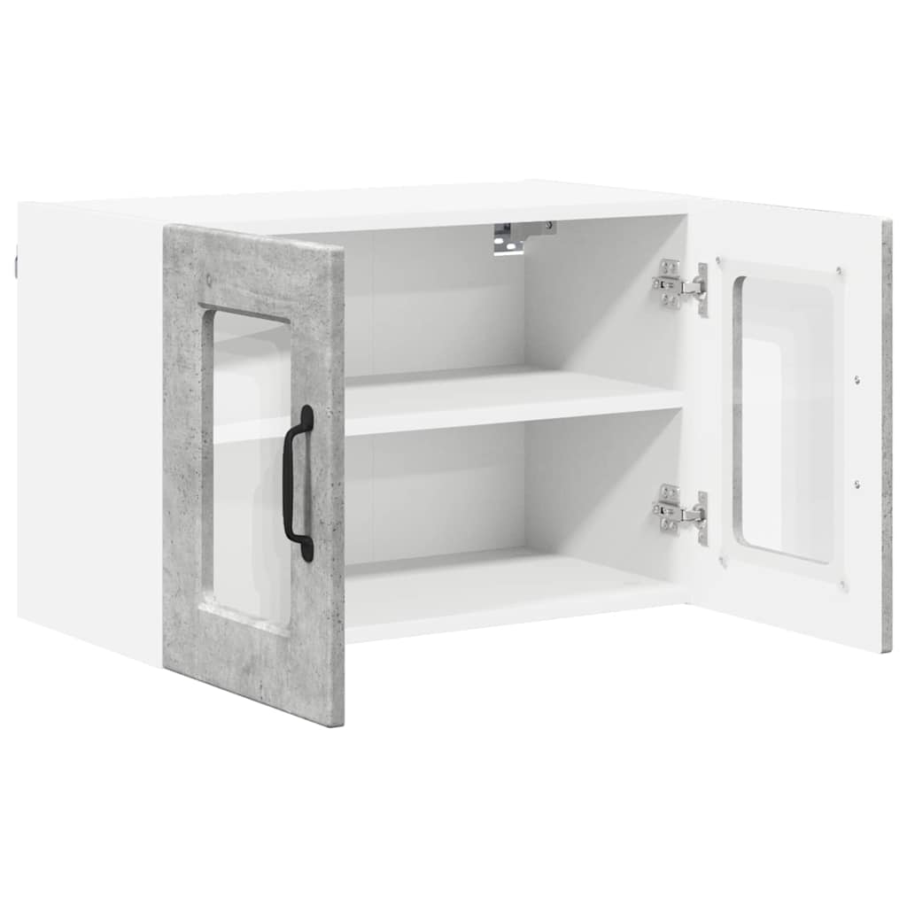 vidaXL Κρεμαστό ντουλάπι κουζίνας 2 pcs Σκυρόδεμα Γκρι 60 x 31 x 40 εκ