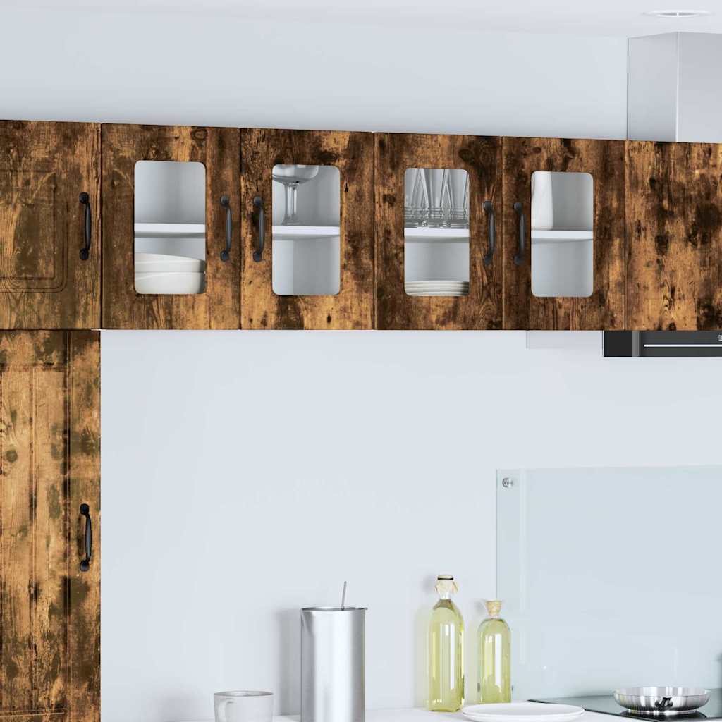 vidaXL Κρεμαστό ντουλάπι κουζίνας Καπνιστό Δρύς 60 x 31 x 40 εκ