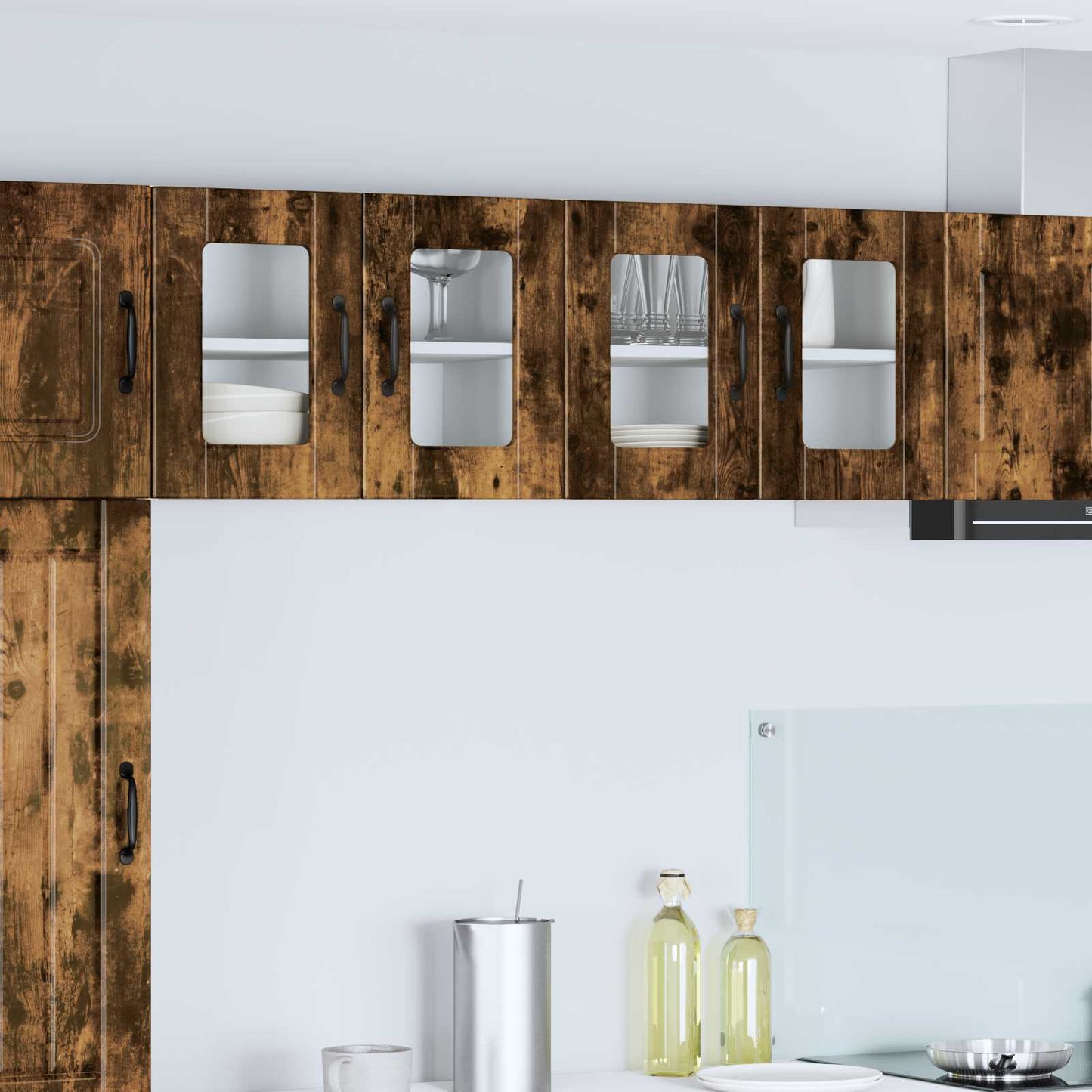 vidaXL Ραφιέρα τοίχου PORTO Καπνιστό Δρύς 60 x 31 x 40 εκ