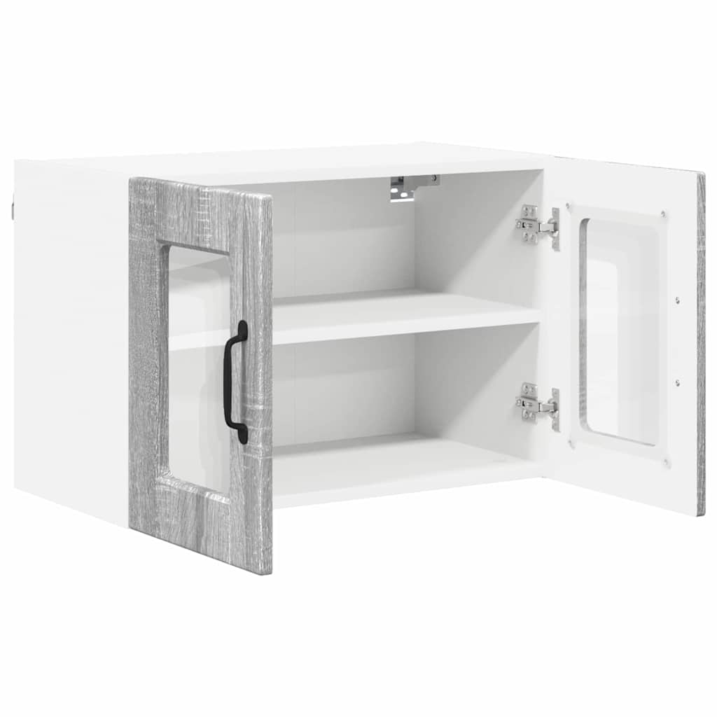 vidaXL Κρεμαστό ντουλάπι κουζίνας 2 pcs Γκρίζο Σονομα 60 x 31 x 40 εκ