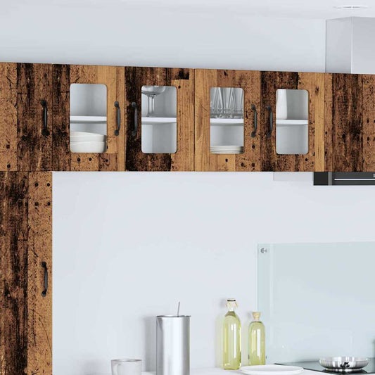 vidaXL Κρεμαστό ντουλάπι κουζίνας 2 pcs Παλιό Ξύλο 60 x 31 x 40 εκ