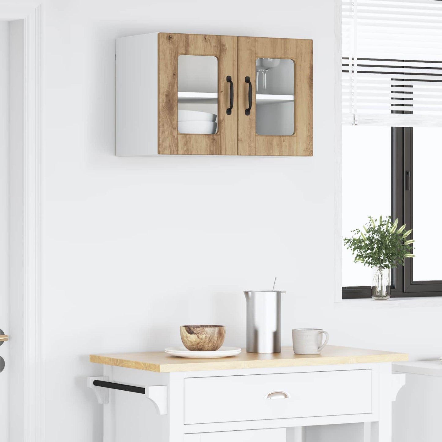 vidaXL Ραφιέρα τοίχου PORTO Artisan Oak 60 x 31 x 40 εκ