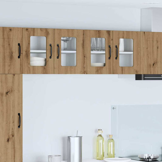 vidaXL Κρεμαστό ντουλάπι κουζίνας 2 pcs Artisan Oak 60 x 31 x 40 εκ