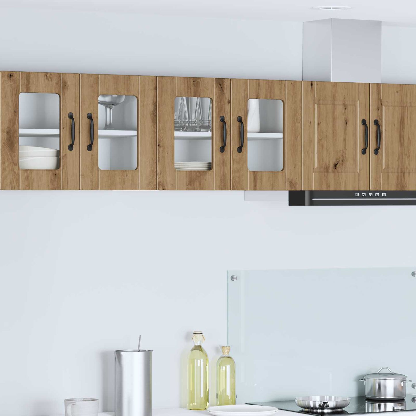 vidaXL Ραφιέρα τοίχου PORTO 2 τμχ. Artisan Oak Επεξεργασμένο Ξύλο