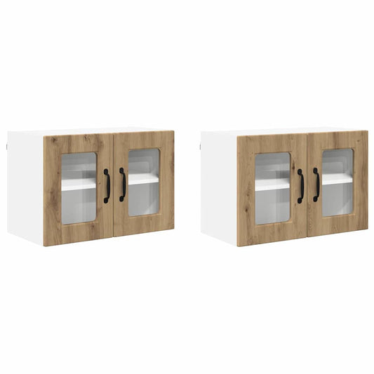 vidaXL Κρεμαστό ντουλάπι κουζίνας 2 pcs Artisan Oak 60 x 31 x 40 εκ