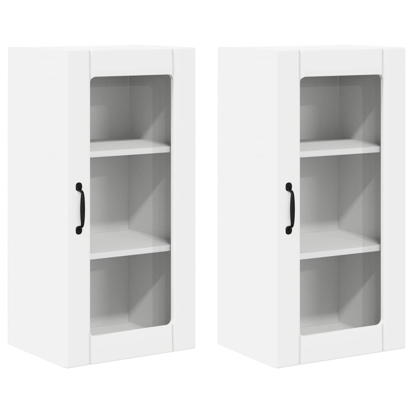 vidaXL Ντουλάπα Κουζίνας με ράφι με πόρτα 2 pcs Λευκό 40 x 31 x 80 εκ.