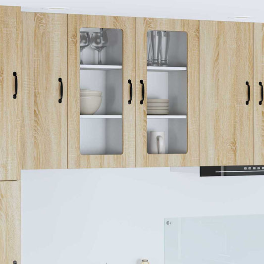 vidaXL Κρεμαστό ντουλάπι κουζίνας 2 pcs Δρύς Sonoma 40 x 31 x 80 εκ.