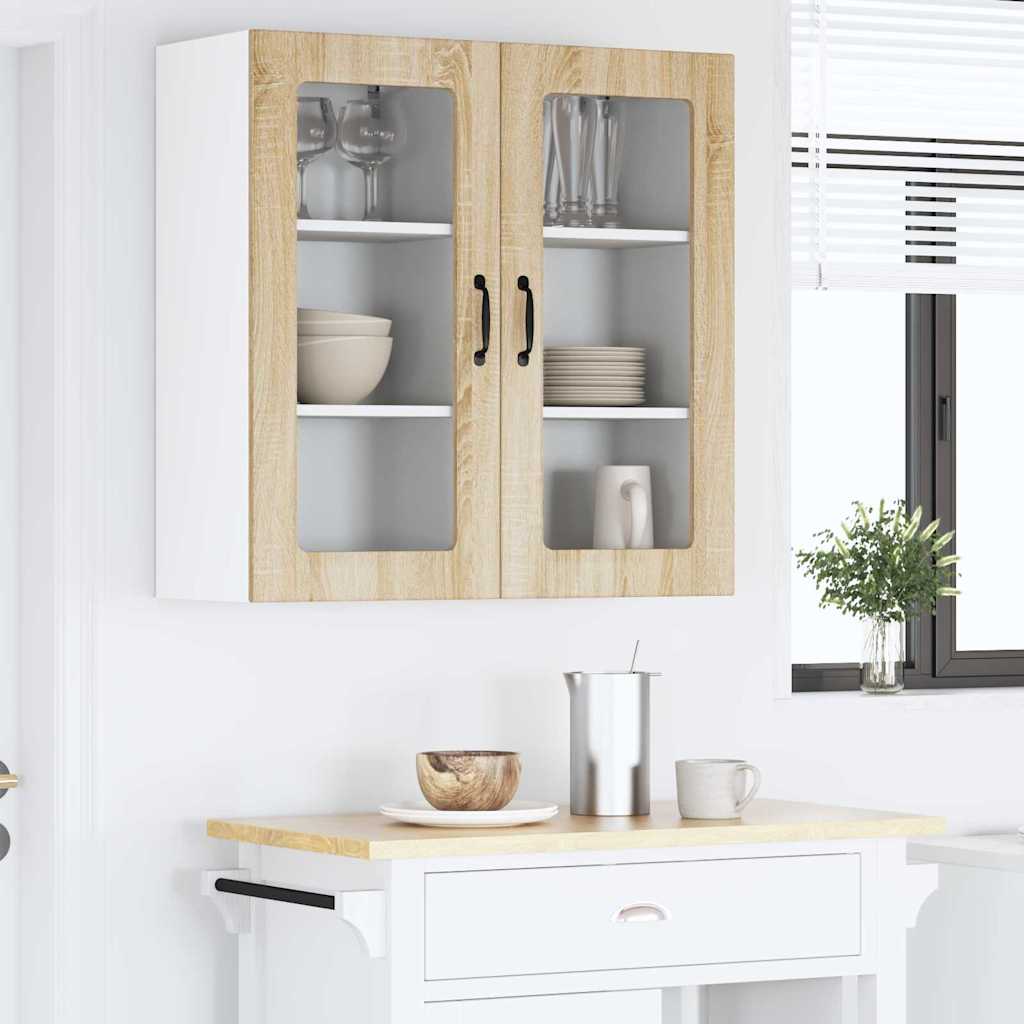 vidaXL Κρεμαστό ντουλάπι κουζίνας 2 pcs Δρύς Sonoma 40 x 31 x 80 εκ.
