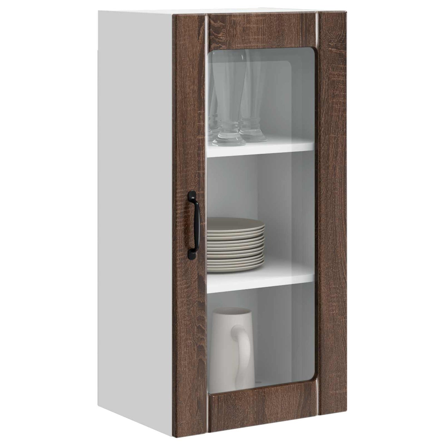 vidaXL Ραφιέρα τοίχου 2 pcs Καφέ δρυς 40 x 31 x 80 εκ.