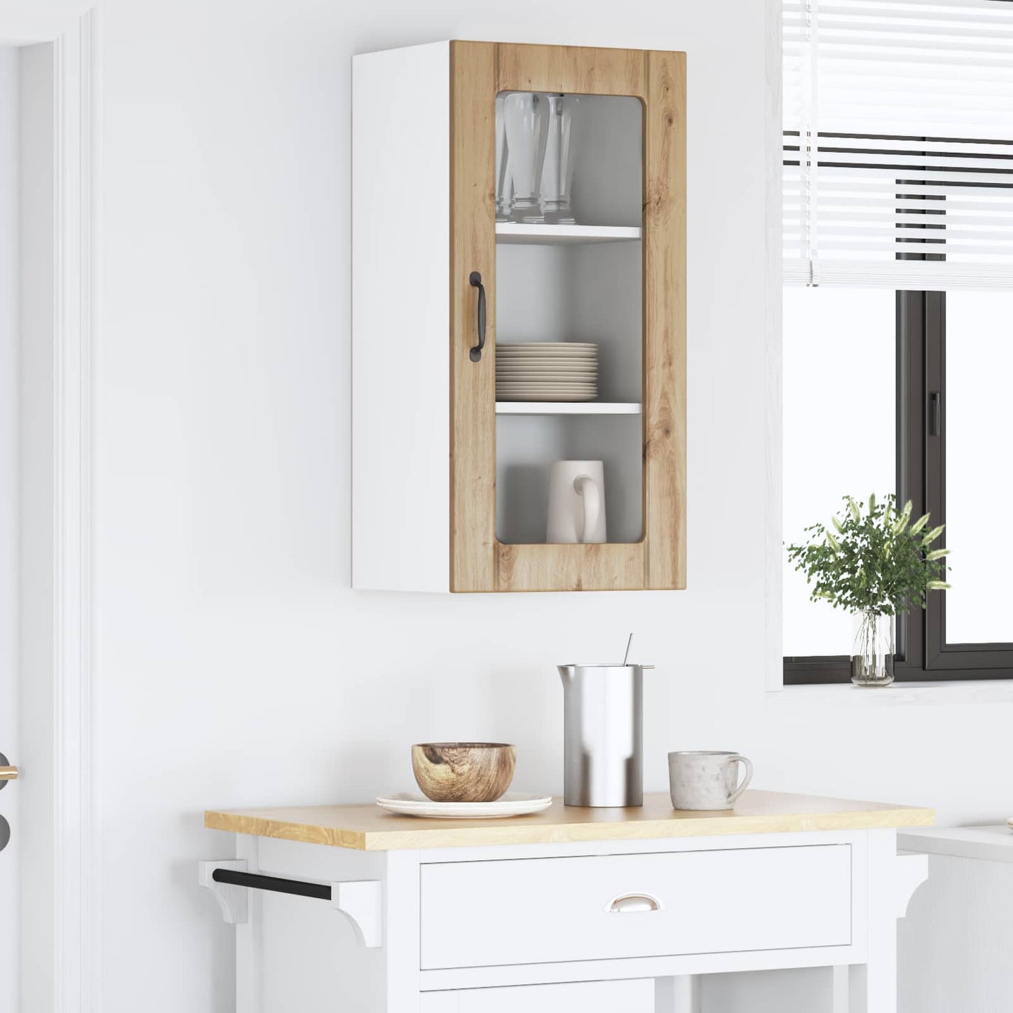 vidaXL Ραφιέρα τοίχου Artisan Oak 40 x 31 x 80 εκ. Επεξεργασμένο ξύλο